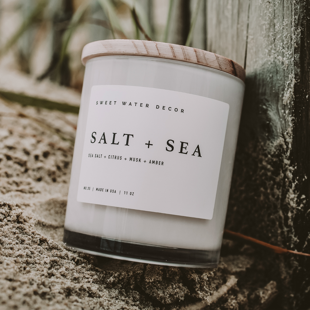 Salt and Sea 11 oz Soy Candle - Home Decor & Gifts