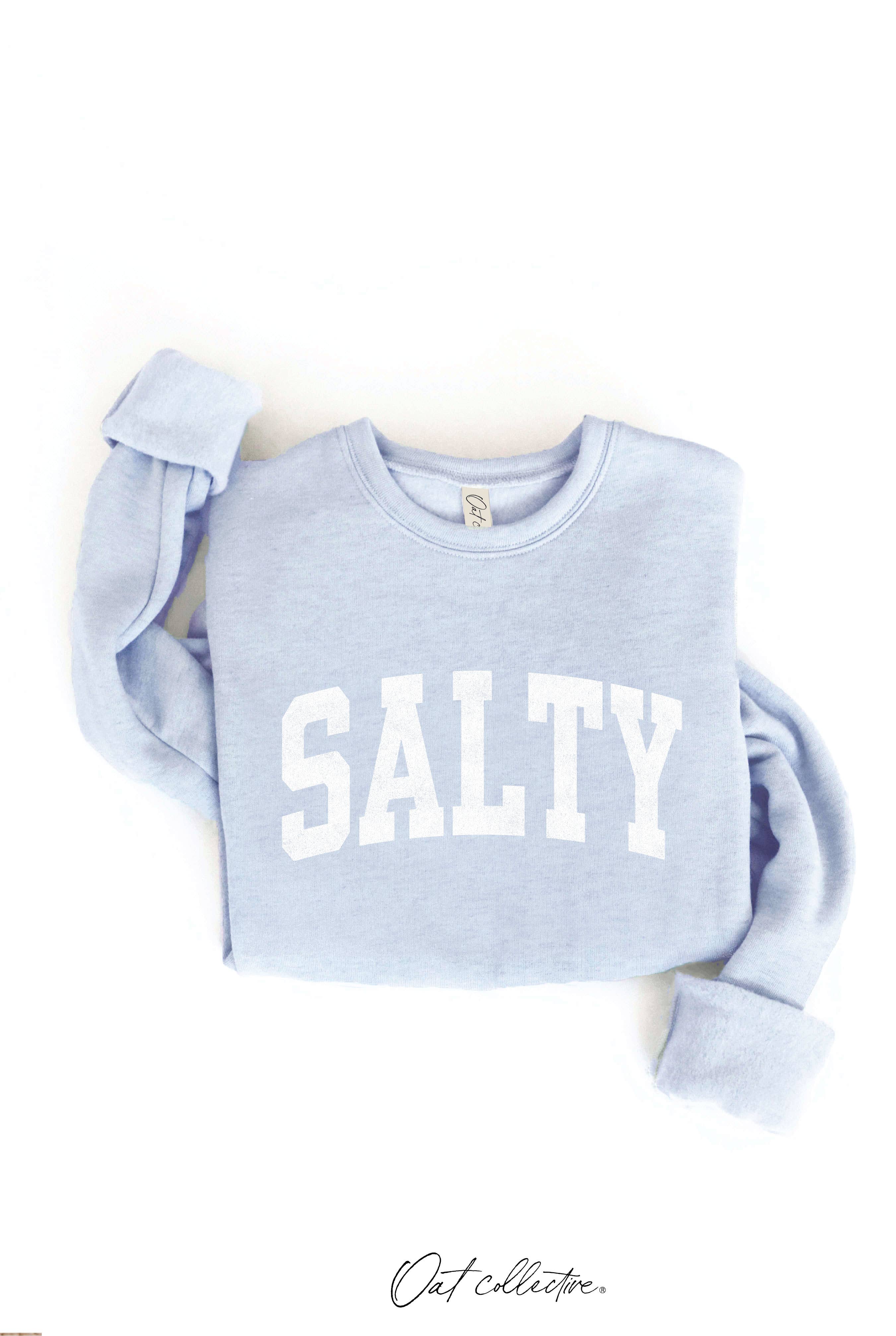 SALTY Graphic Sweatshirt: HEATHER DUST