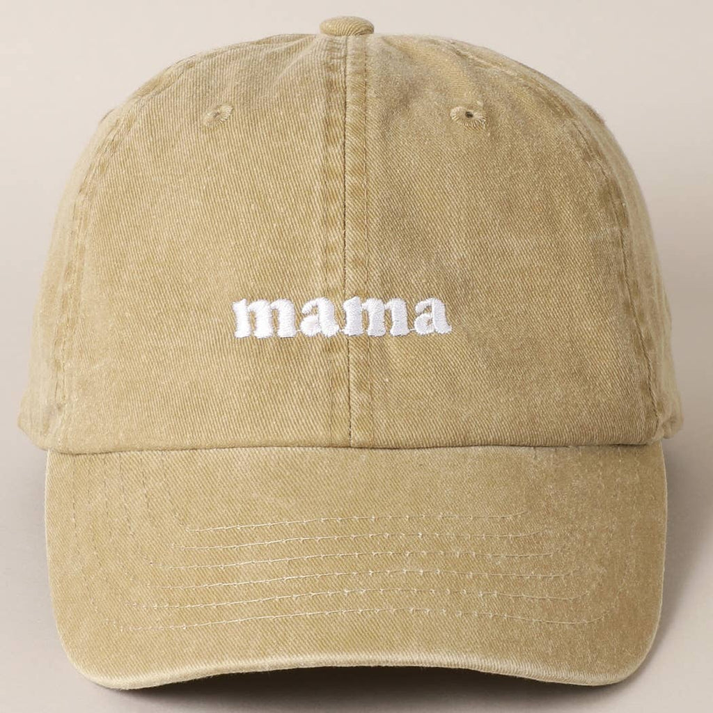 Mama Embroidered Cotton Baseball Cap