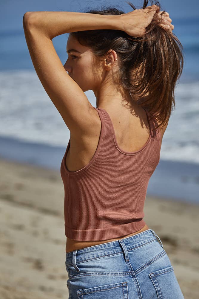 Henley Ribbed Modal Tank