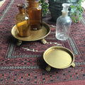 Small Claw Foot Round Dish with Gold Leaf: Small