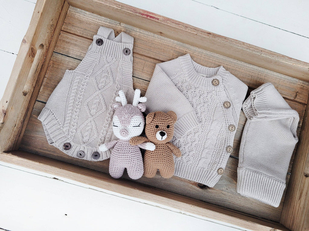 Mini Crochet Animals: Mini deer MAUVE