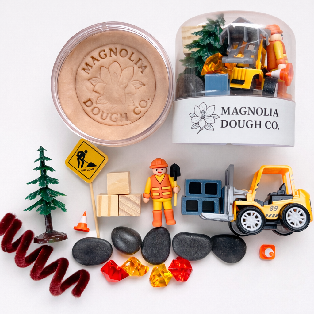 Kids Construction Sensory Play Dough Jar | Travel Toy