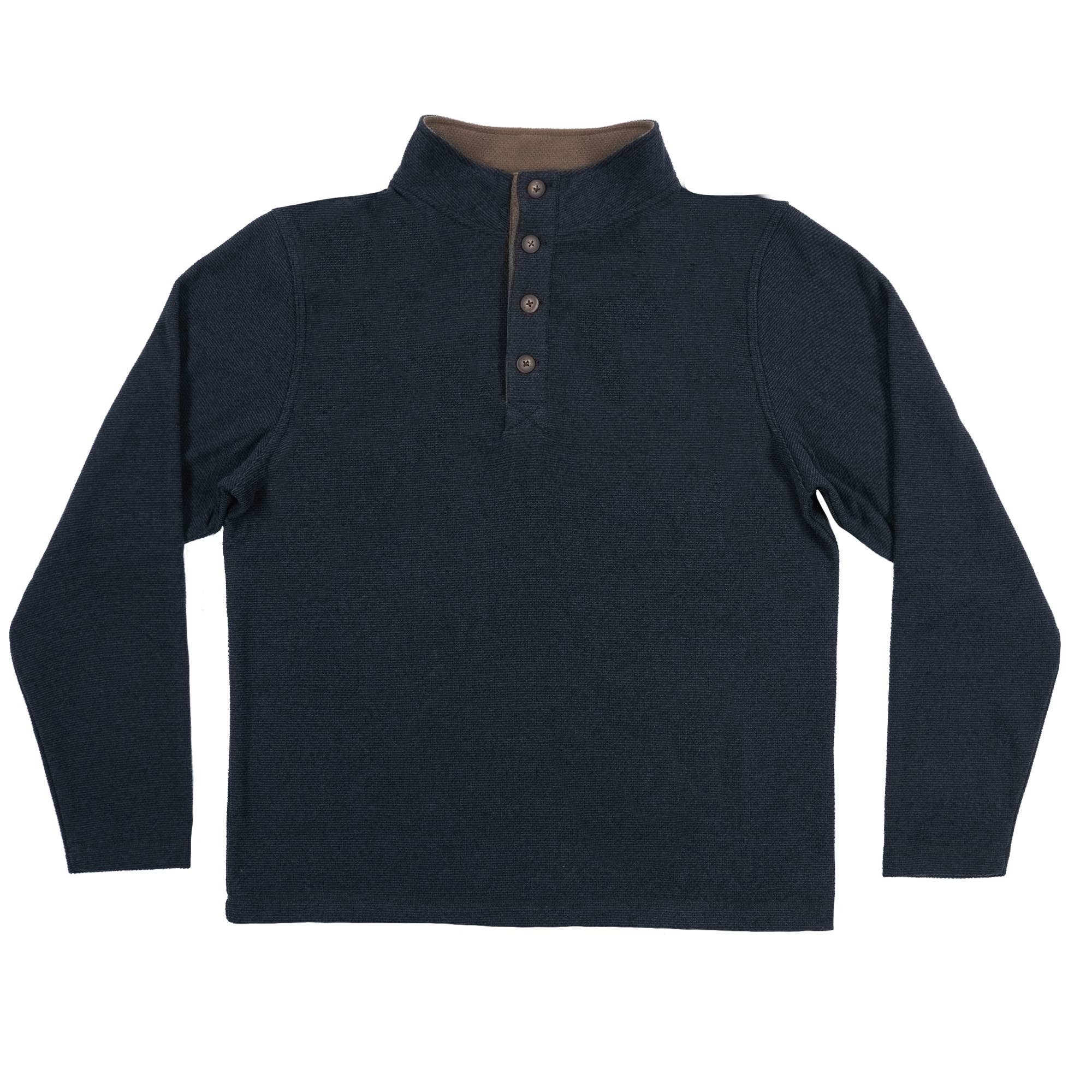 Mens Jacquard L/S Henley