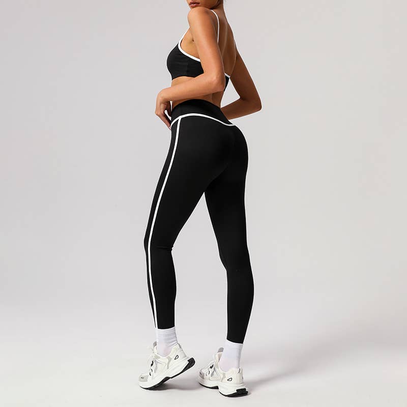 Built-In Pads Bra&High-Waisted Leggings 2-Piece Acctive set