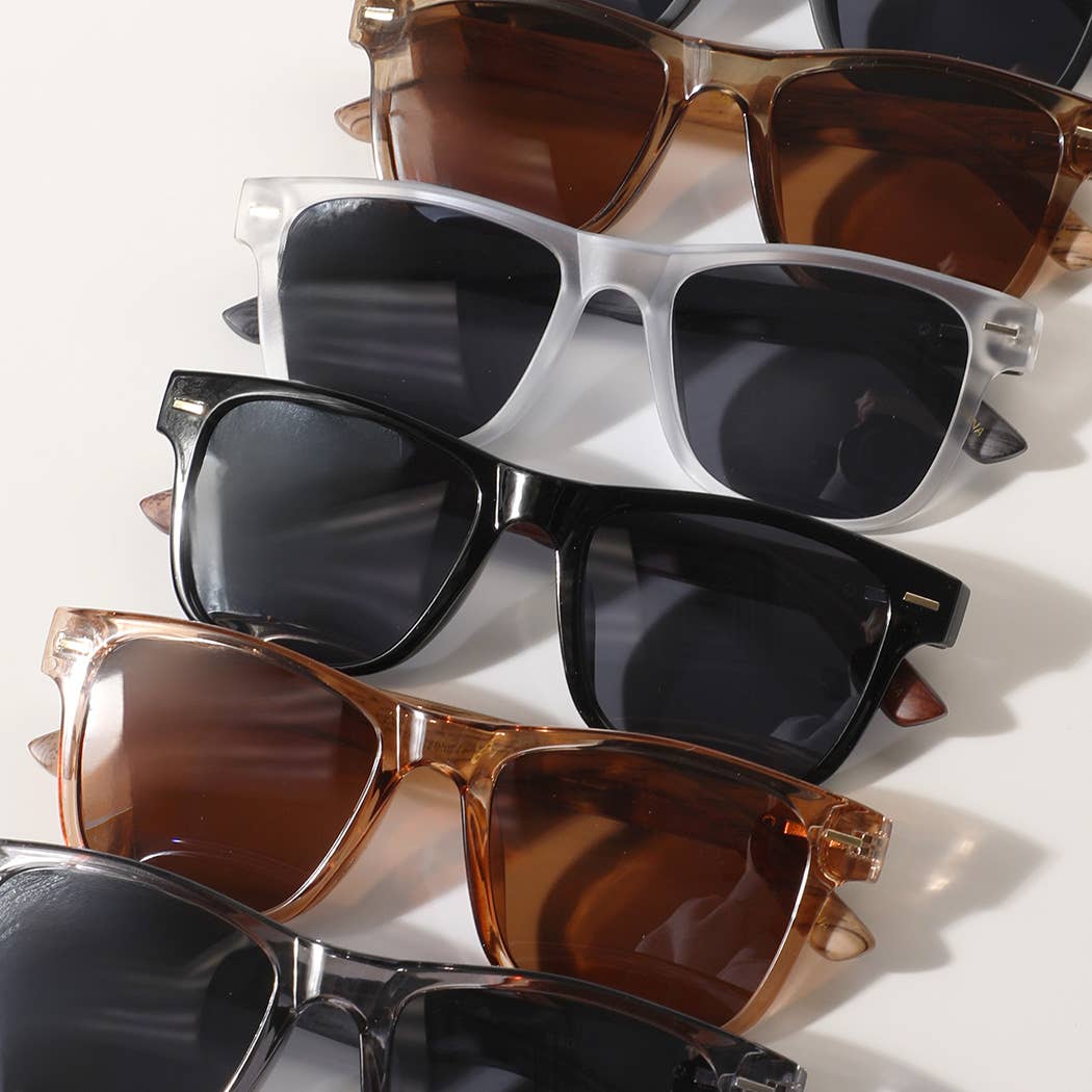 Square Shape Frame Wood Legs Fashion Sunglasses