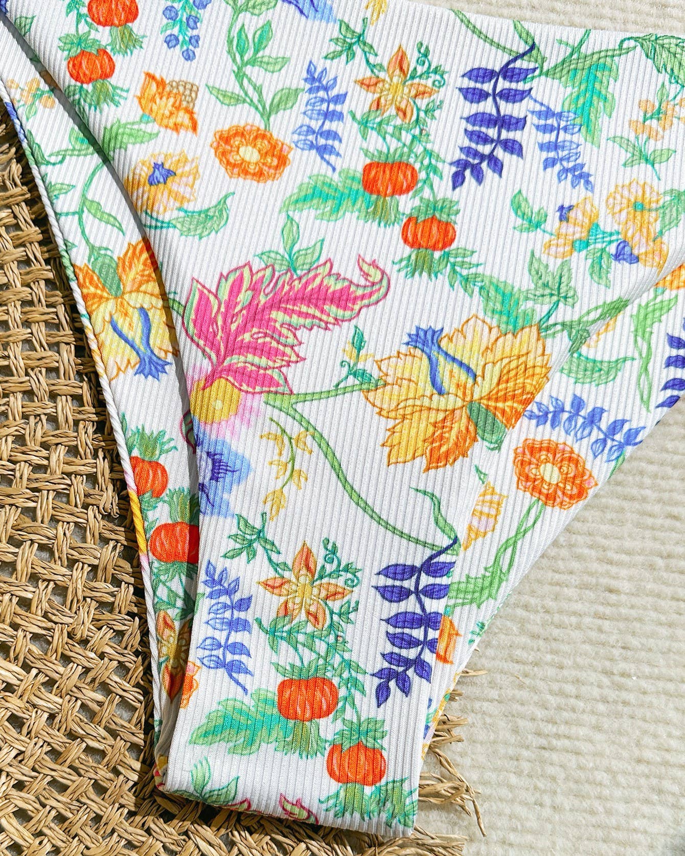 Sexy Beach Floral Print Bikini Swimsuit