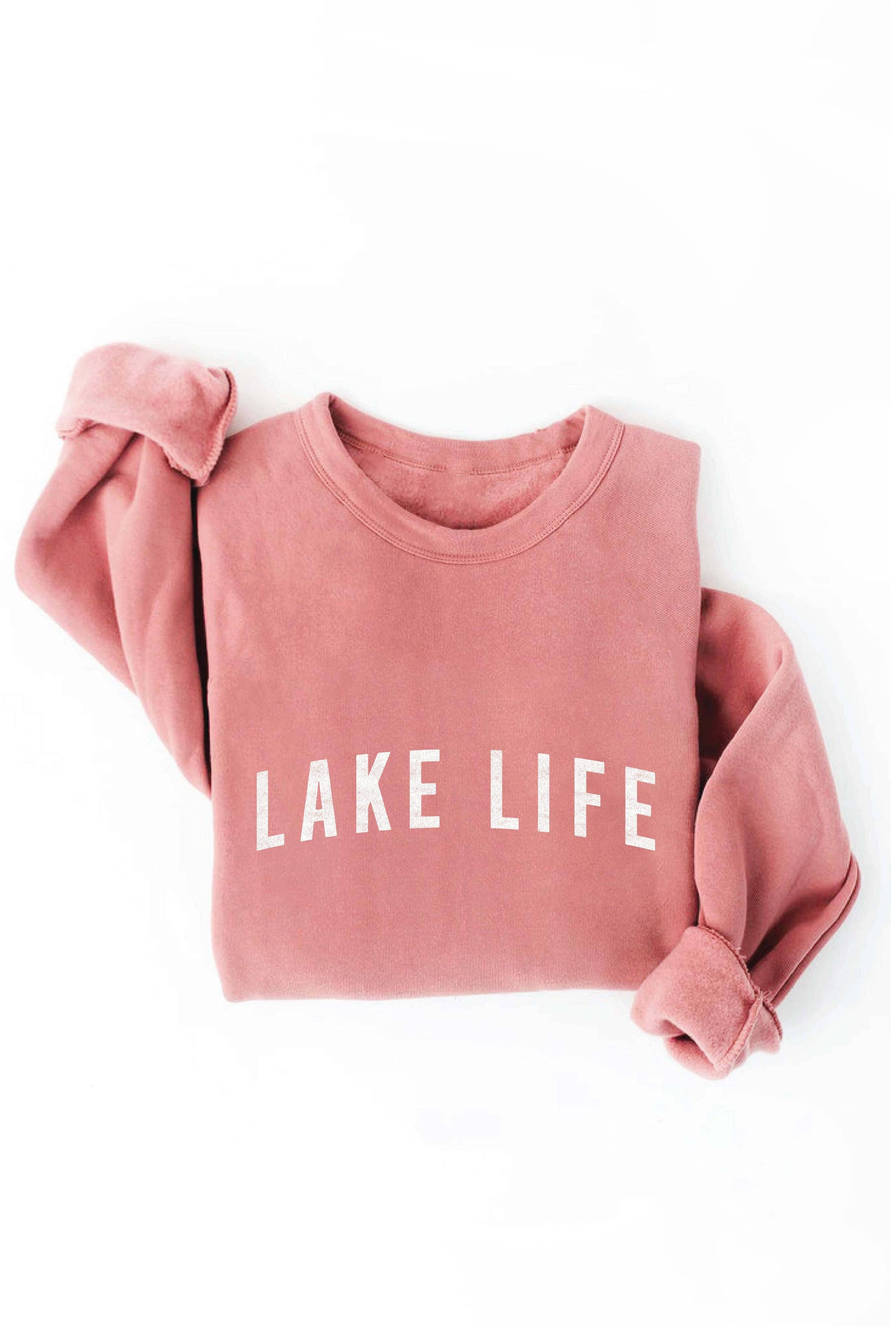 LAKE LIFE Graphic Sweatshirt: LIGHT BLUE