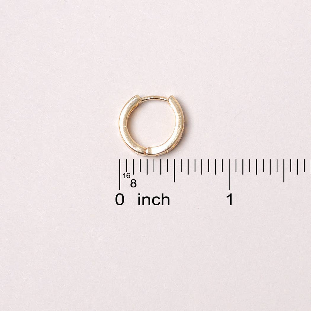 14K Gold-Dipped Carved Hoop Earring: GLD / ONE SIZE