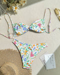 Sexy Beach Floral Print Bikini Swimsuit