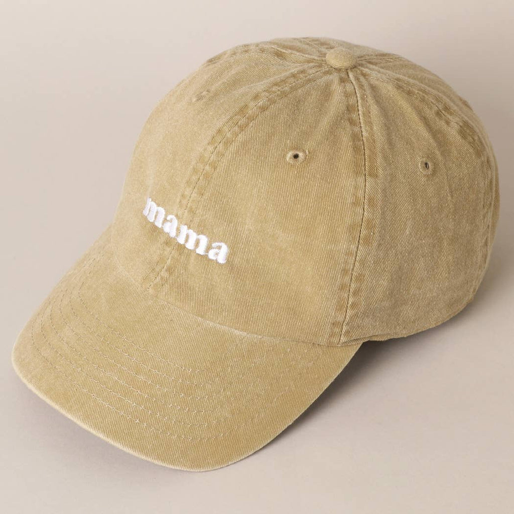 Mama Embroidered Cotton Baseball Cap
