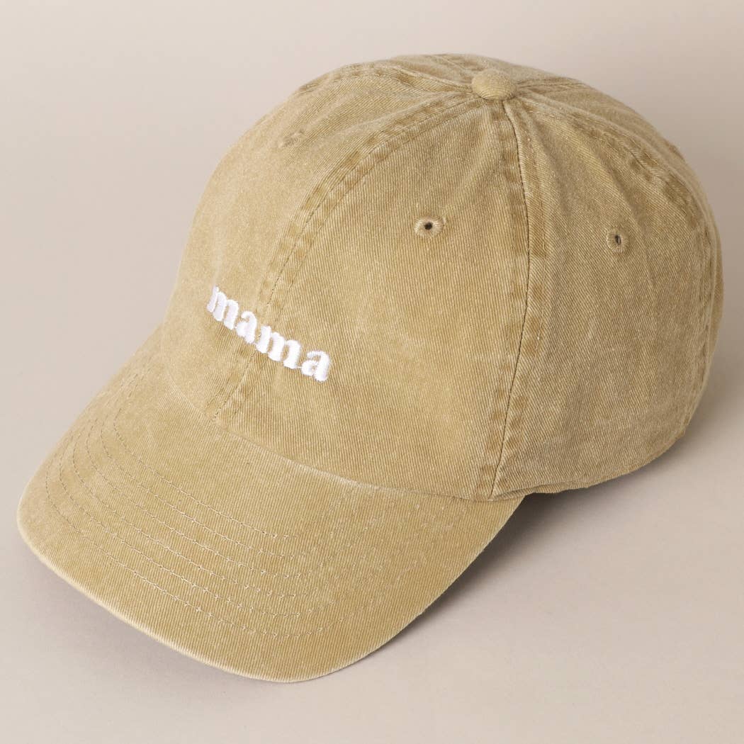 Mama Embroidered Cotton Baseball Cap