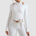 Long Sleeve Wrap Yoga Top