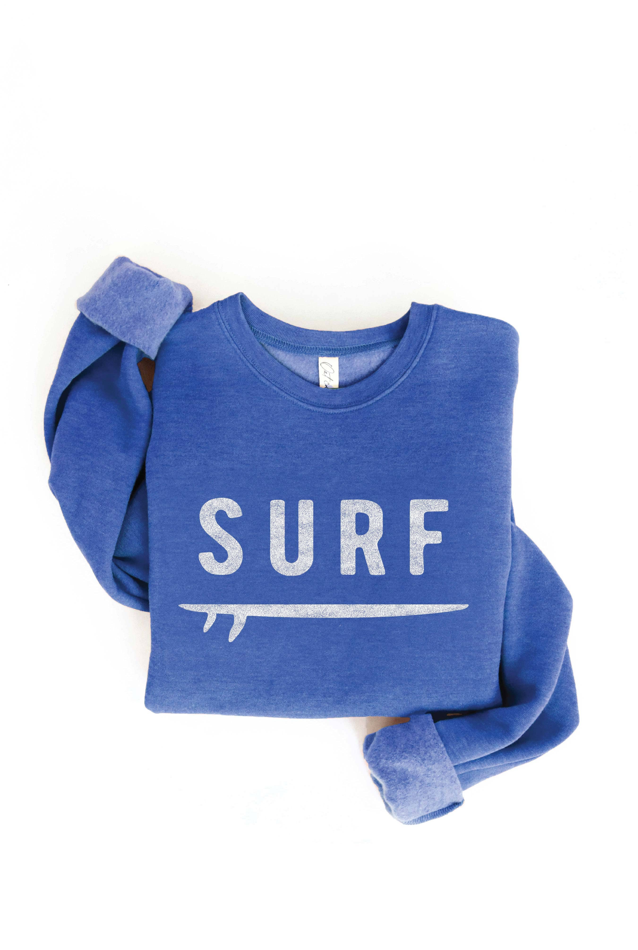 SURF Graphic Sweatshirt: HEATHER ROYAL