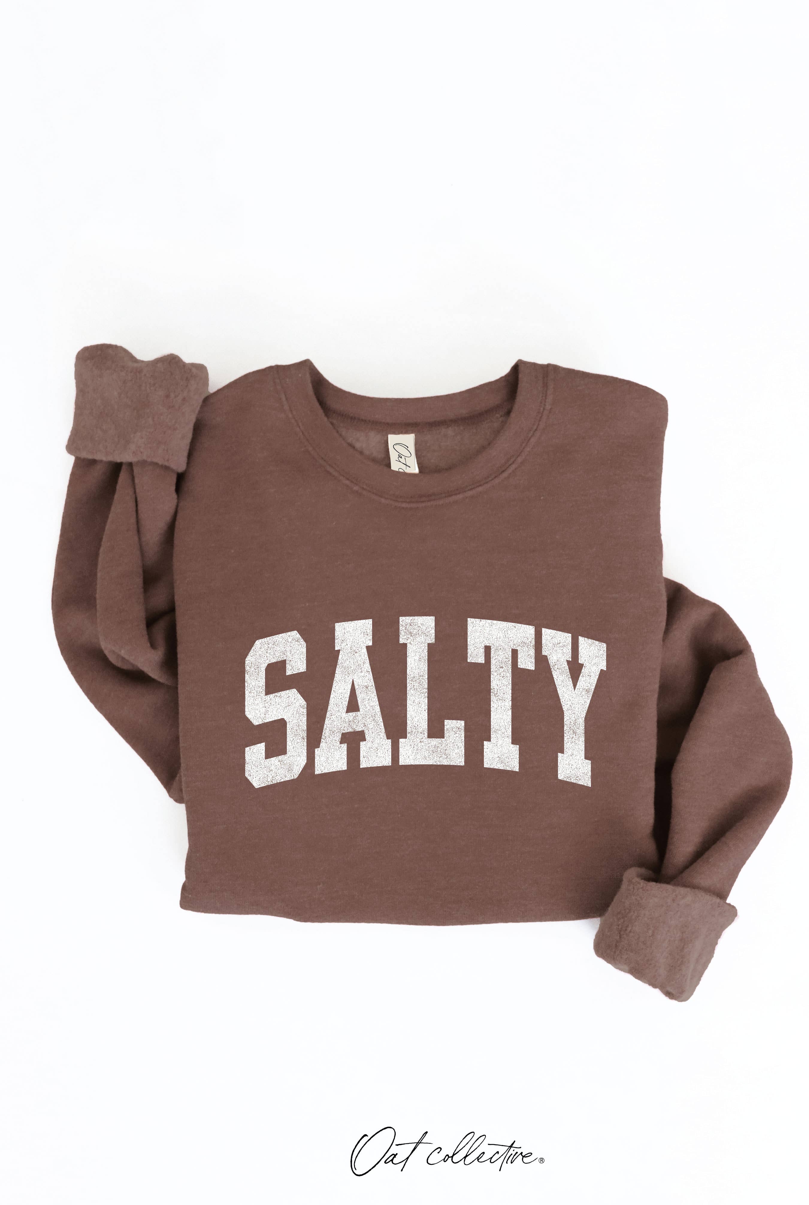 SALTY Graphic Sweatshirt: HEATHER DUST
