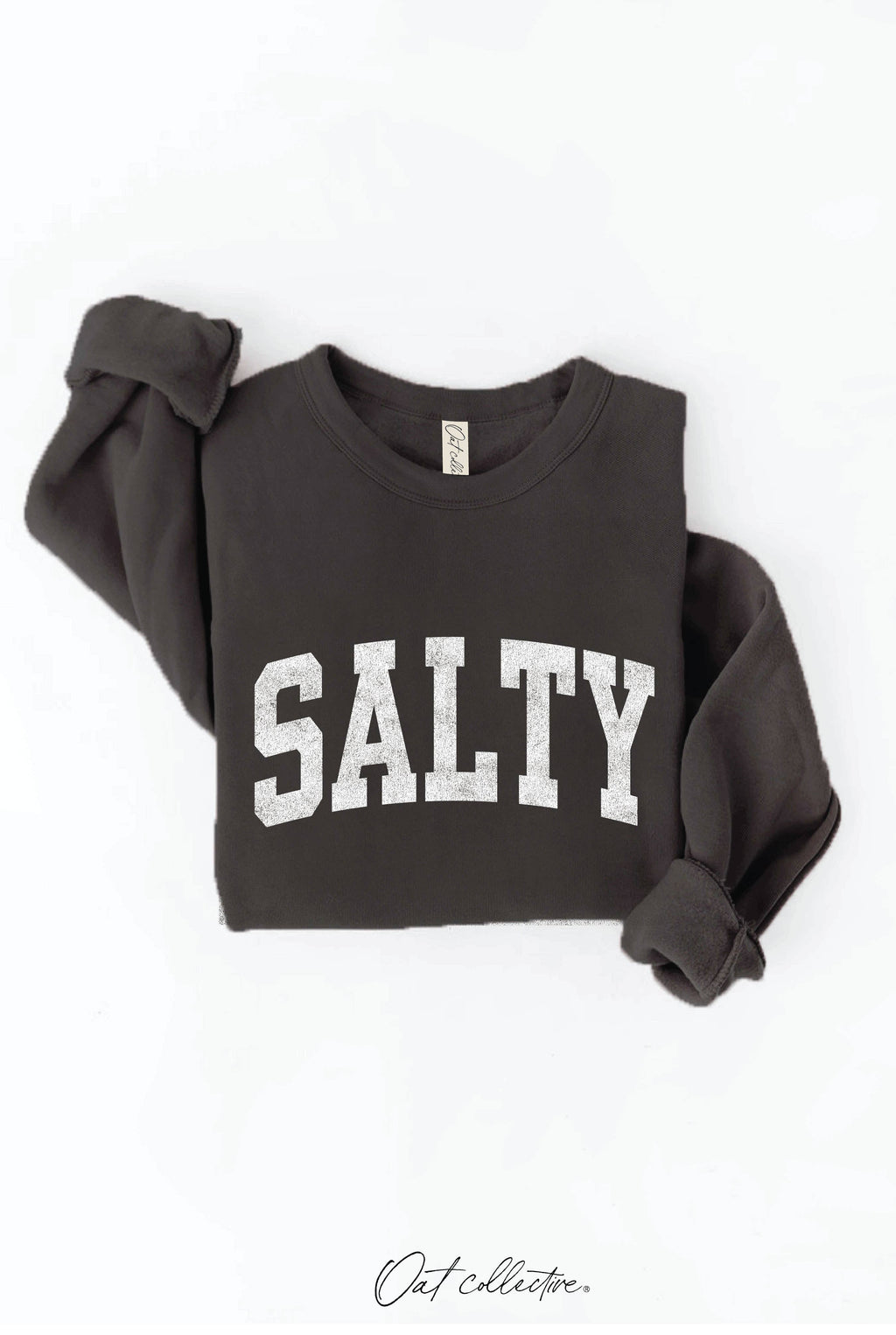 SALTY Graphic Sweatshirt: HEATHER DUST