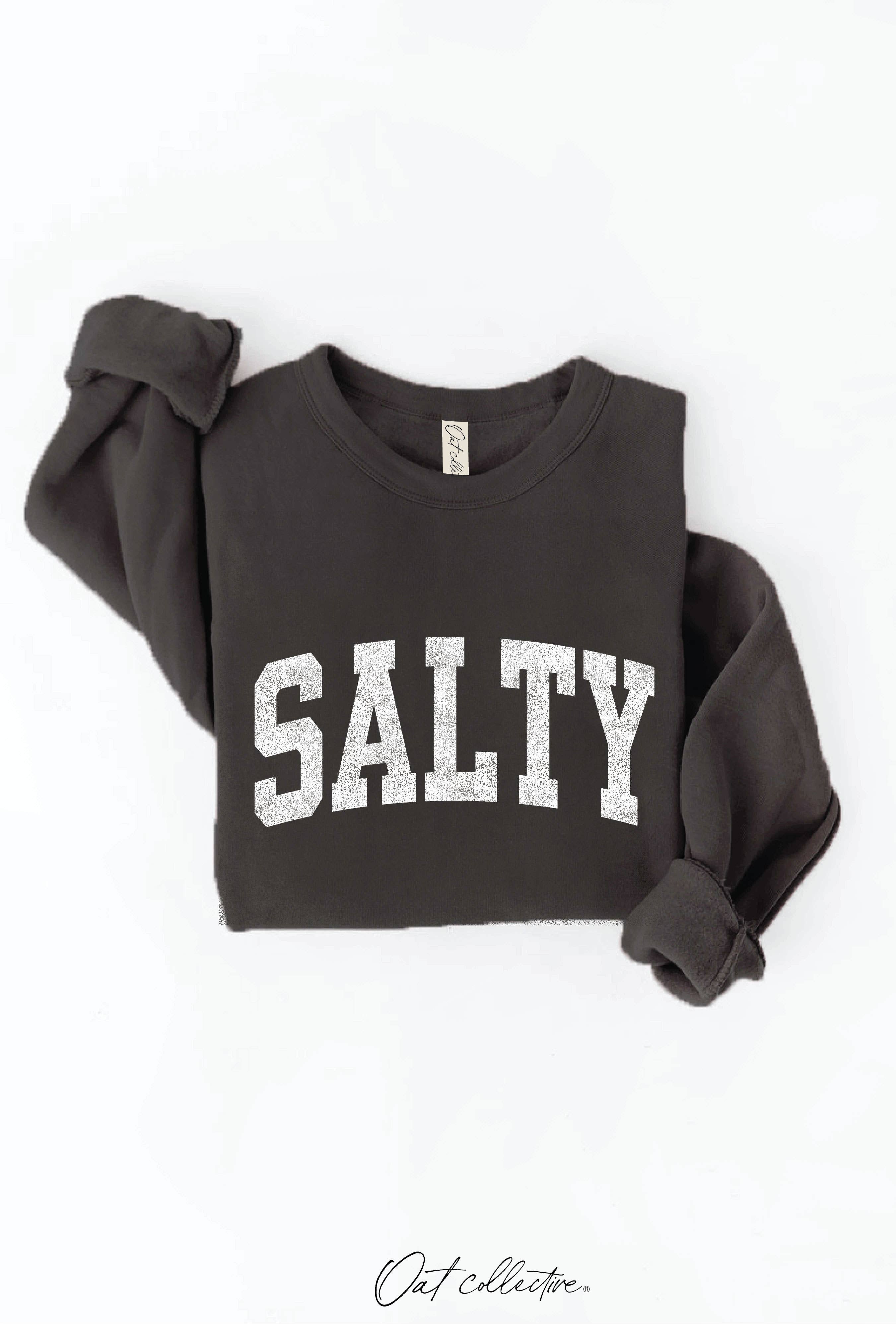 SALTY Graphic Sweatshirt: HEATHER DUST