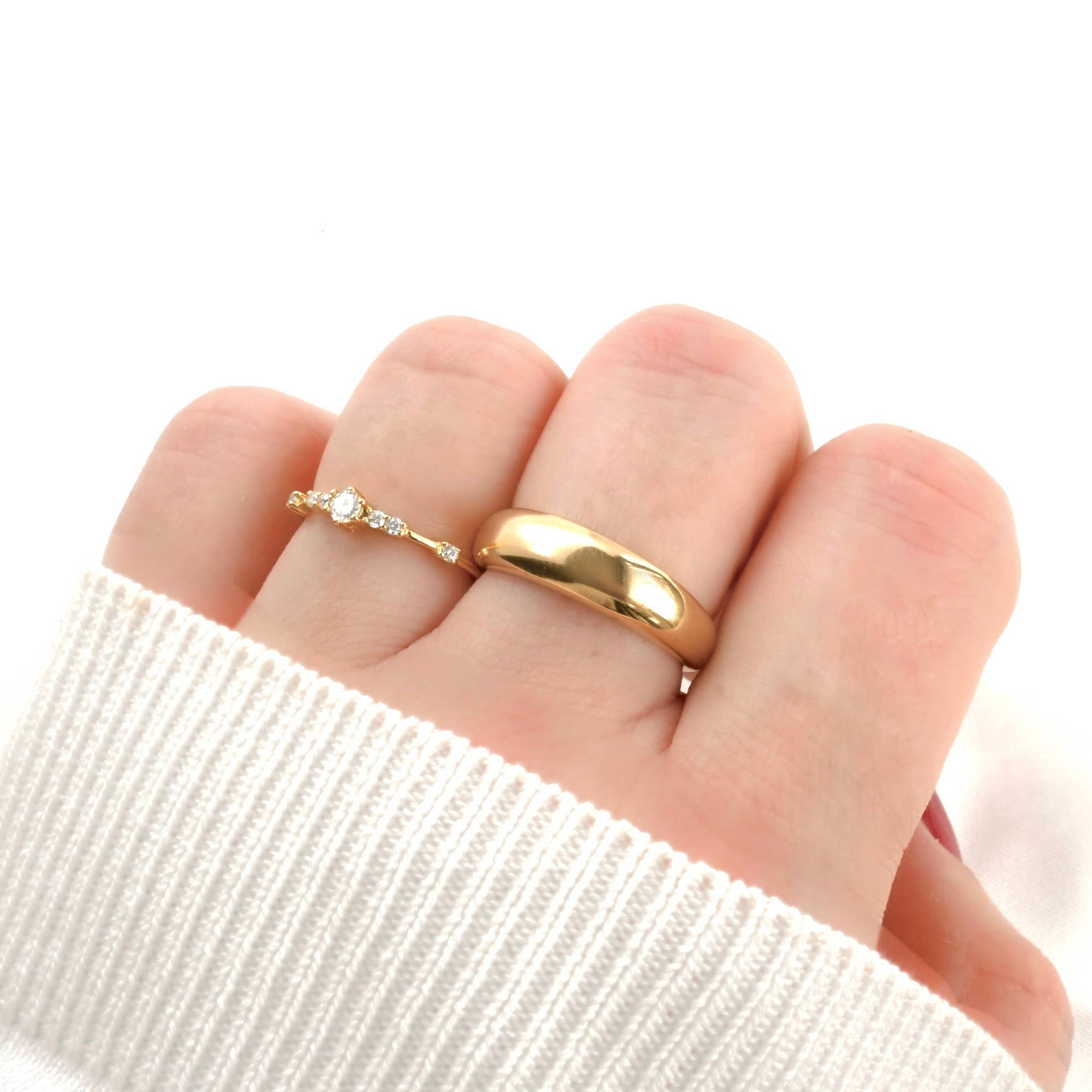 18k Gold Dome Ring