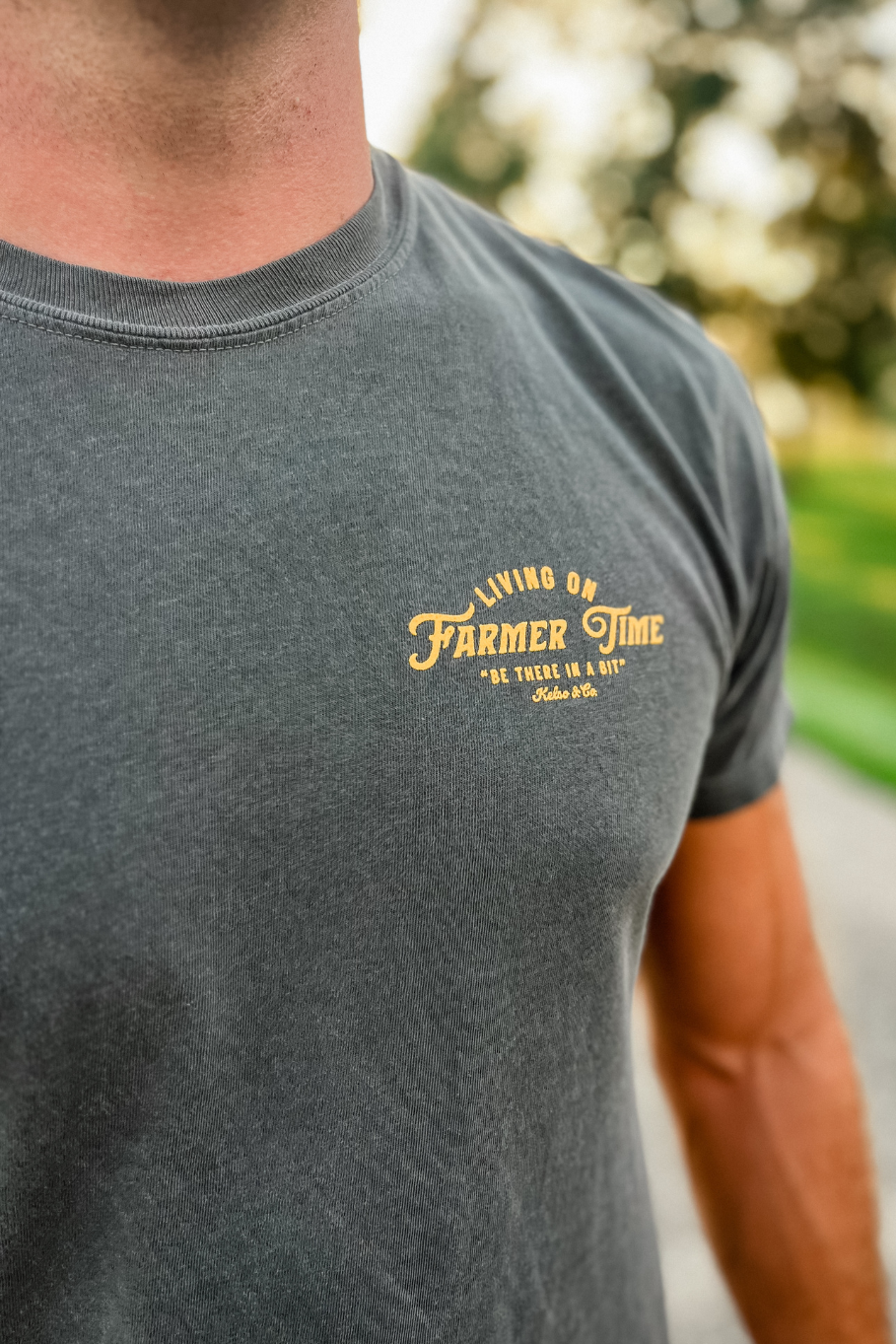 Living On Farmer Time Graphic Tee