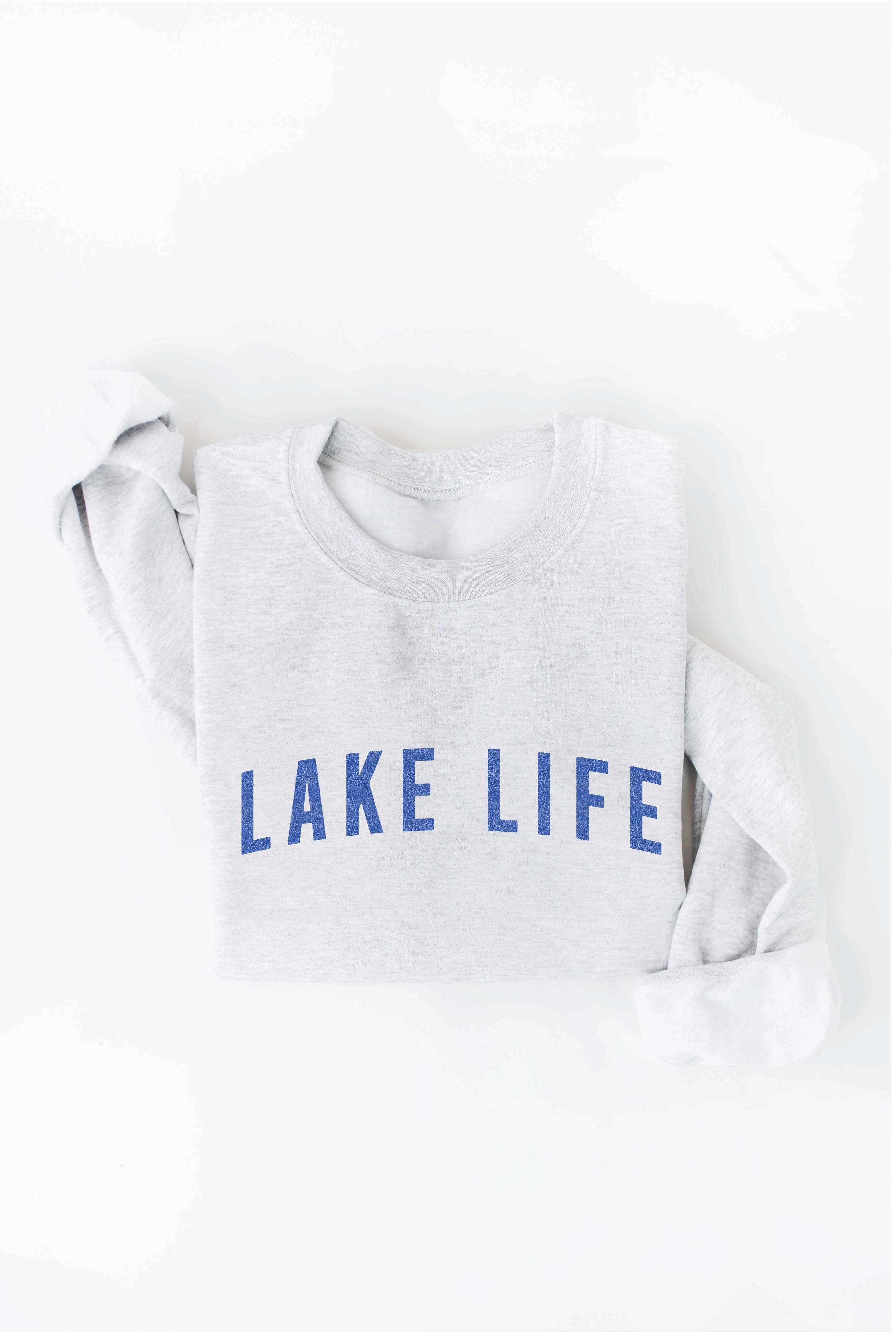 LAKE LIFE Graphic Sweatshirt: LIGHT BLUE