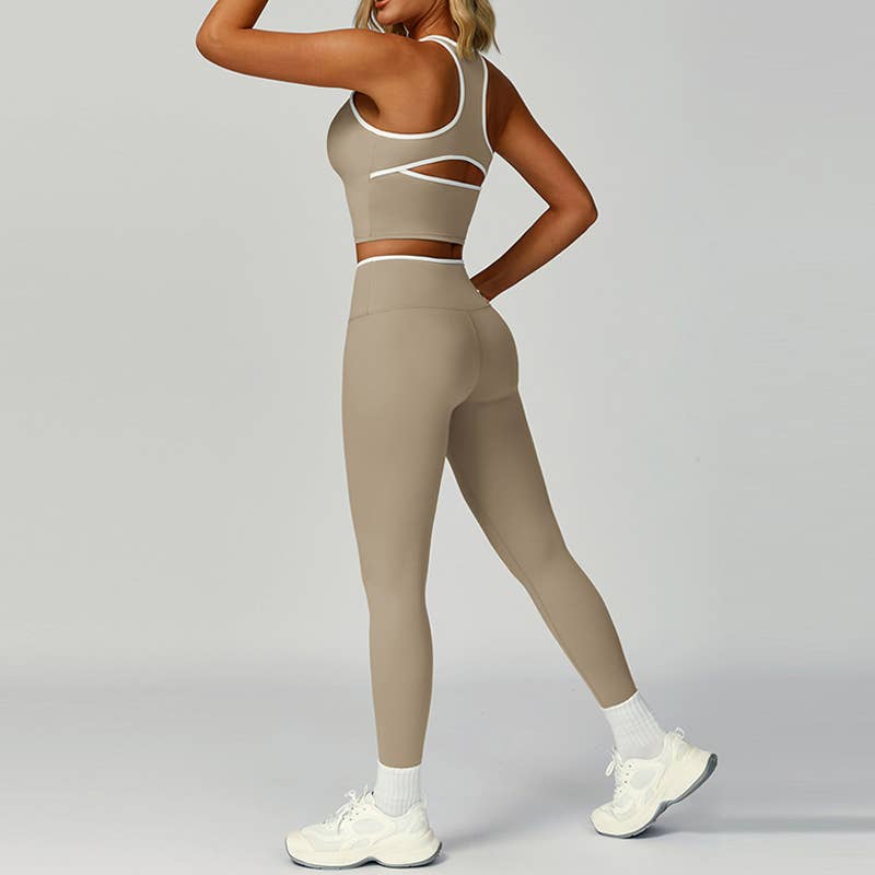 Tank top + High Waist leggings 2-piece Set