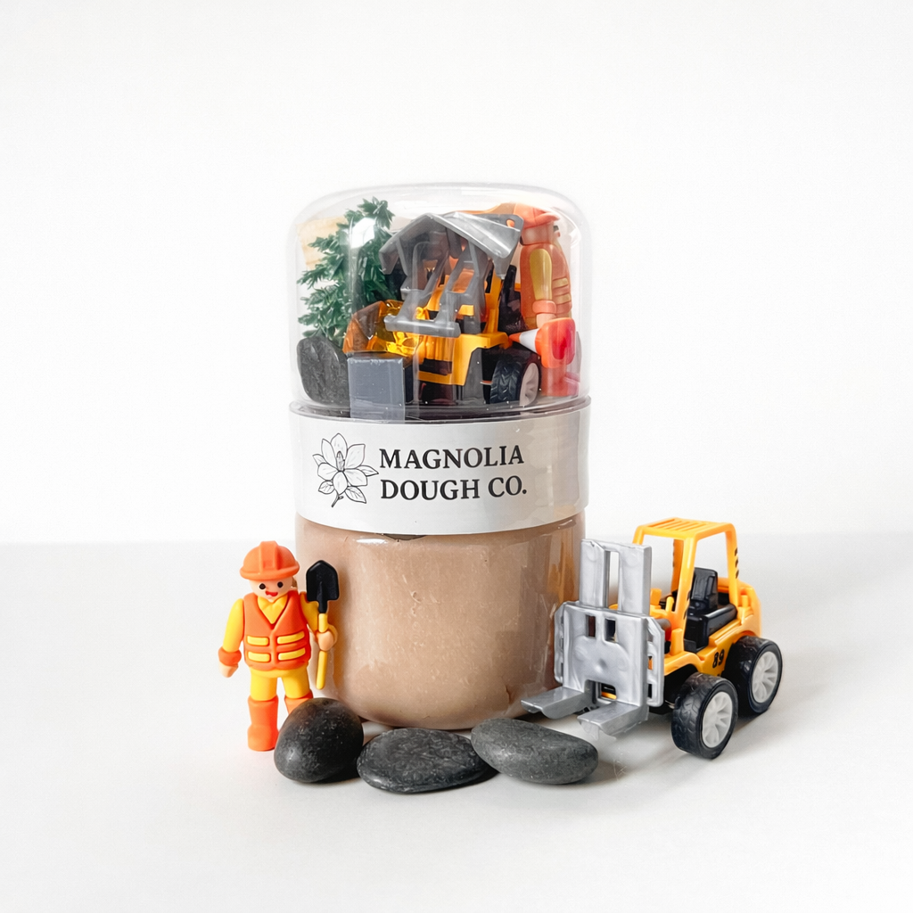 Kids Construction Sensory Play Dough Jar | Travel Toy