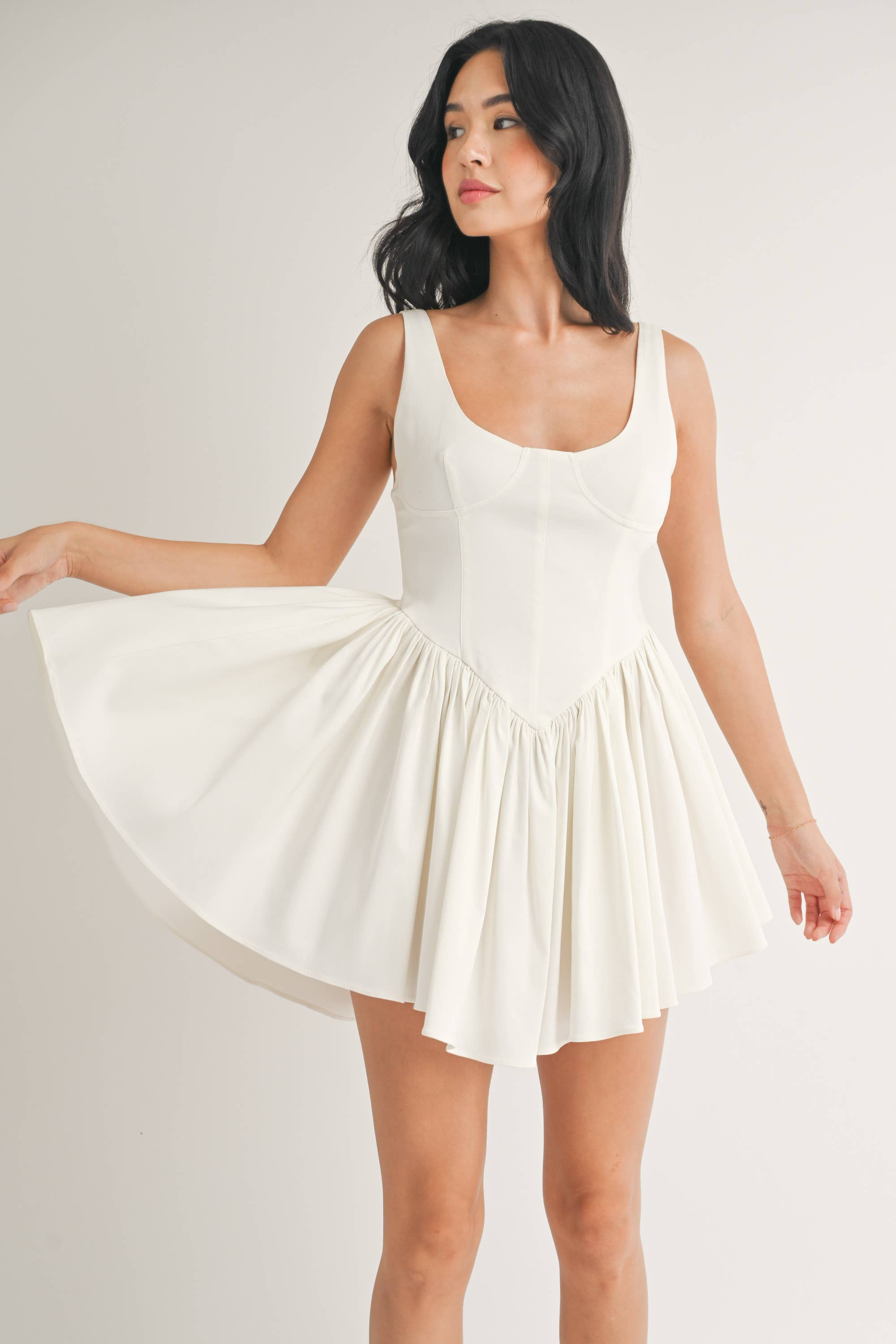 Corset Flare Mini Dress
