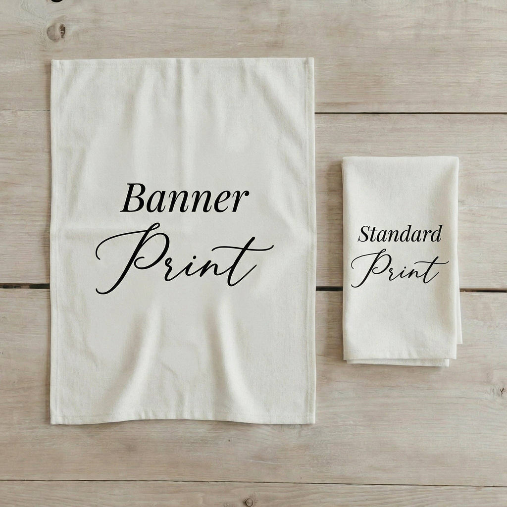 Personalized Tea Towel - Personalized Zip Code |: Natural