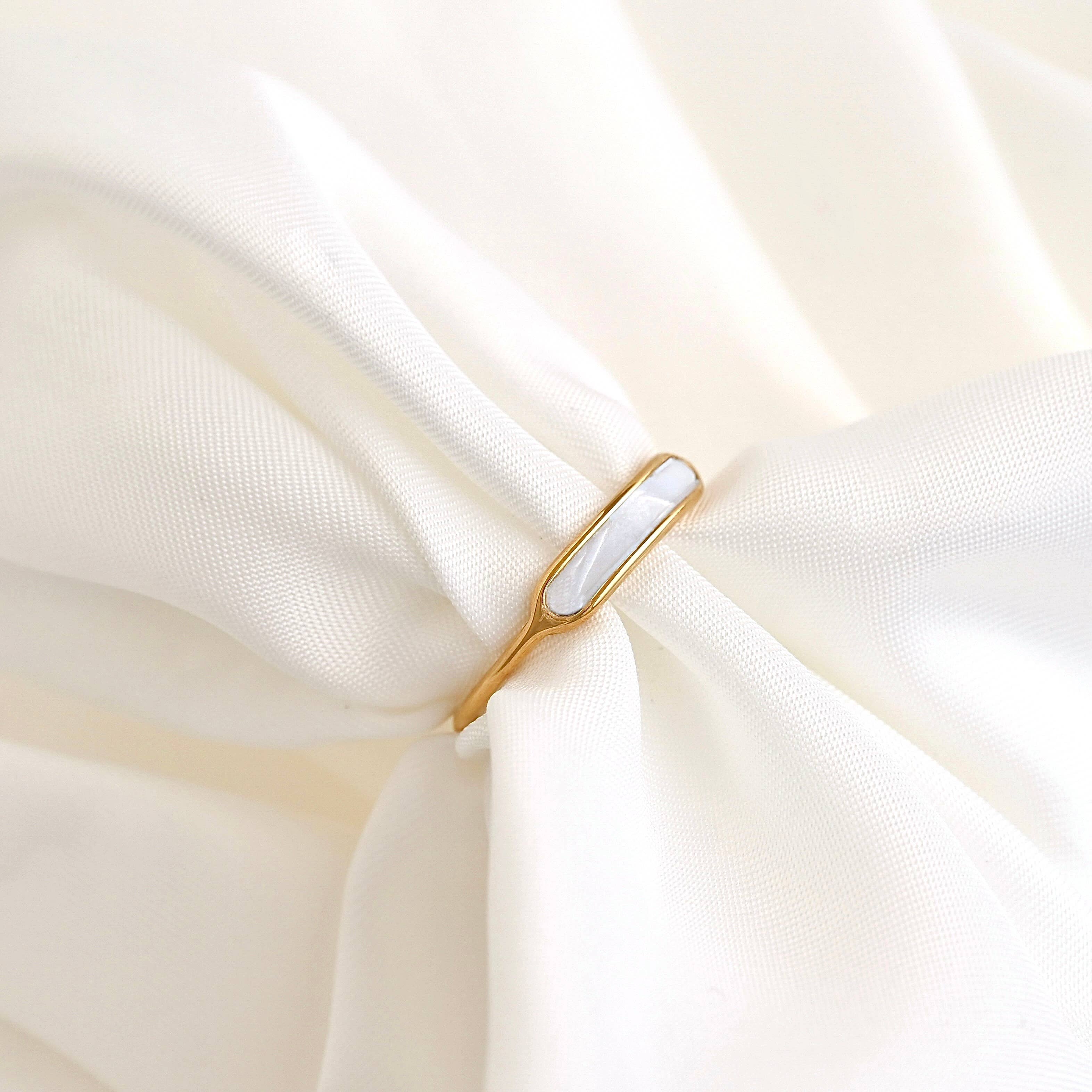 Dainty Mother of Pearl Ring