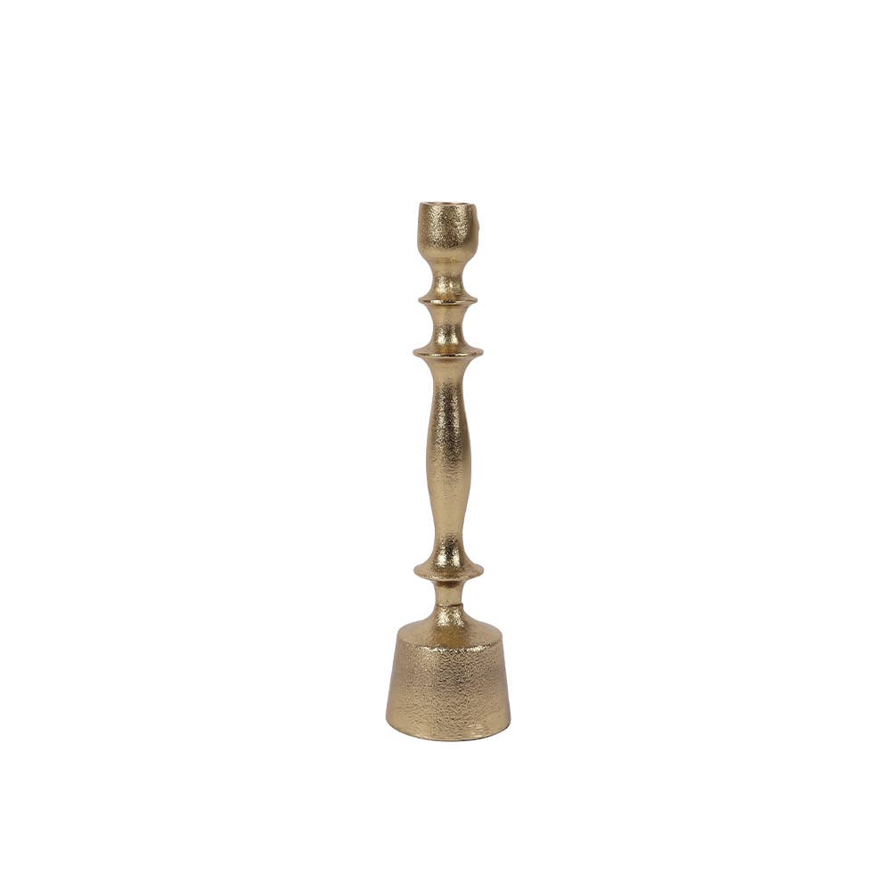 Gold Taper 12" Candle Holder