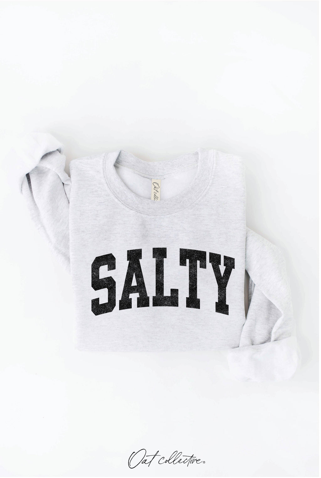 SALTY Graphic Sweatshirt: HEATHER DUST