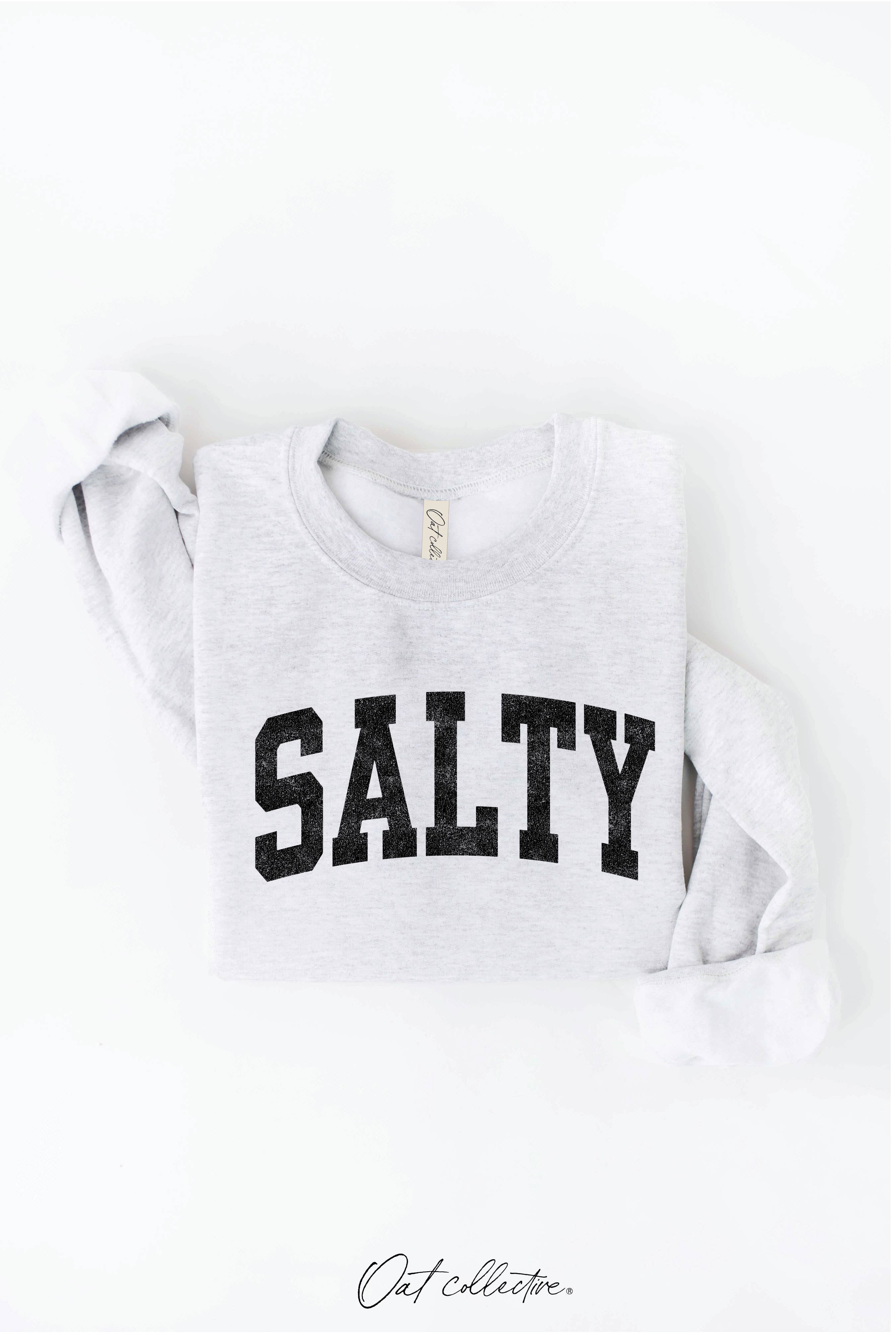 SALTY Graphic Sweatshirt: HEATHER DUST