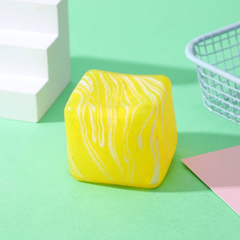 Marble Ice Cube Squishy Slow Rising Stress Relief Fidget Toy: Pink