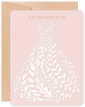 Bride to Be Wedding Dress Made of Vines Wedding Card
