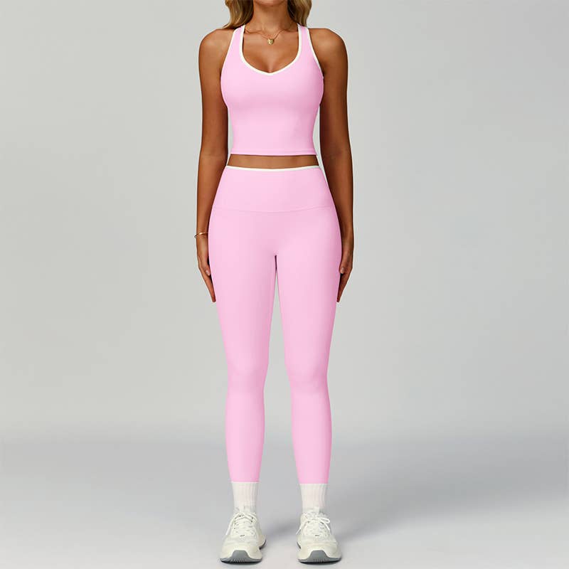 Tank top + High Waist leggings 2-piece Set