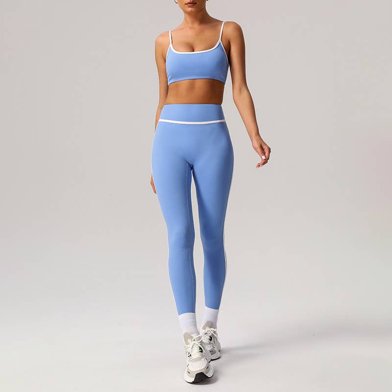 Built-In Pads Bra&High-Waisted Leggings 2-Piece Acctive set