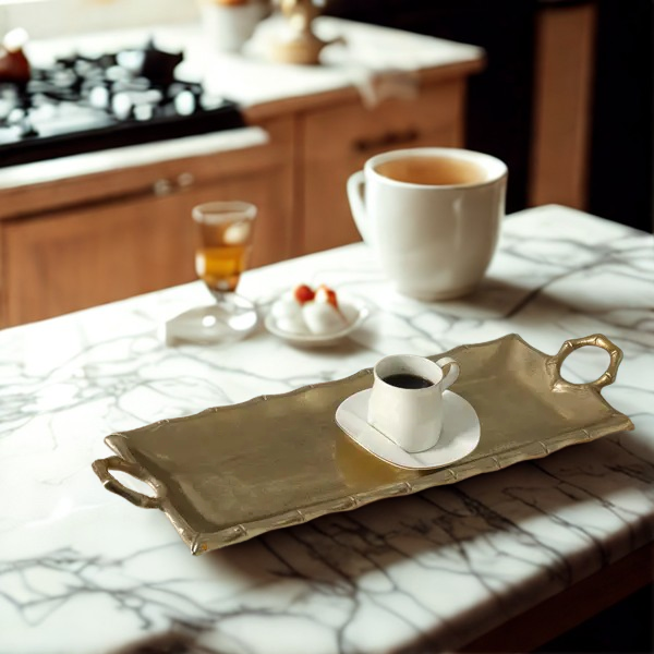 Gold Tray With Handles  SKU - 71745 lg