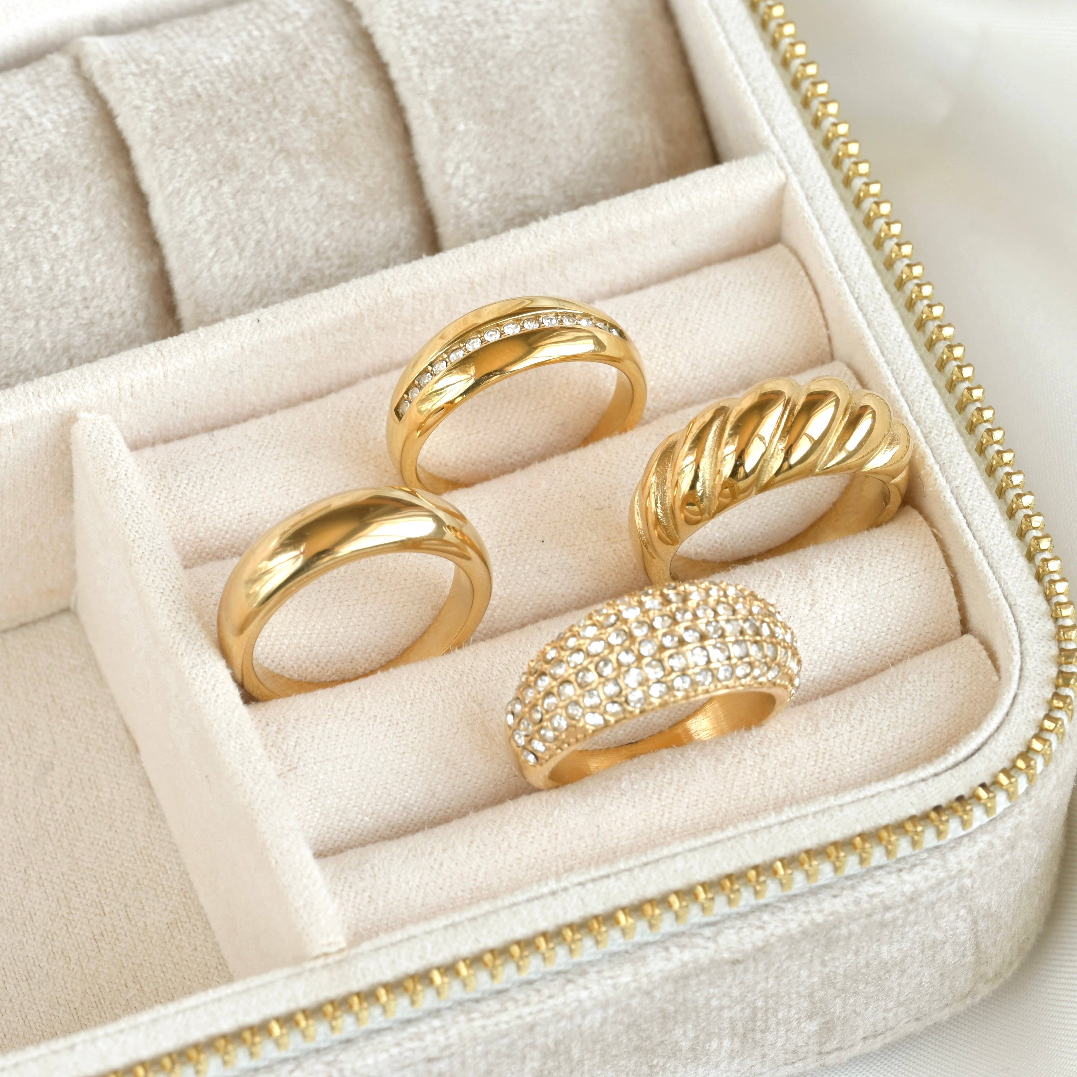 18k Gold Dome Ring