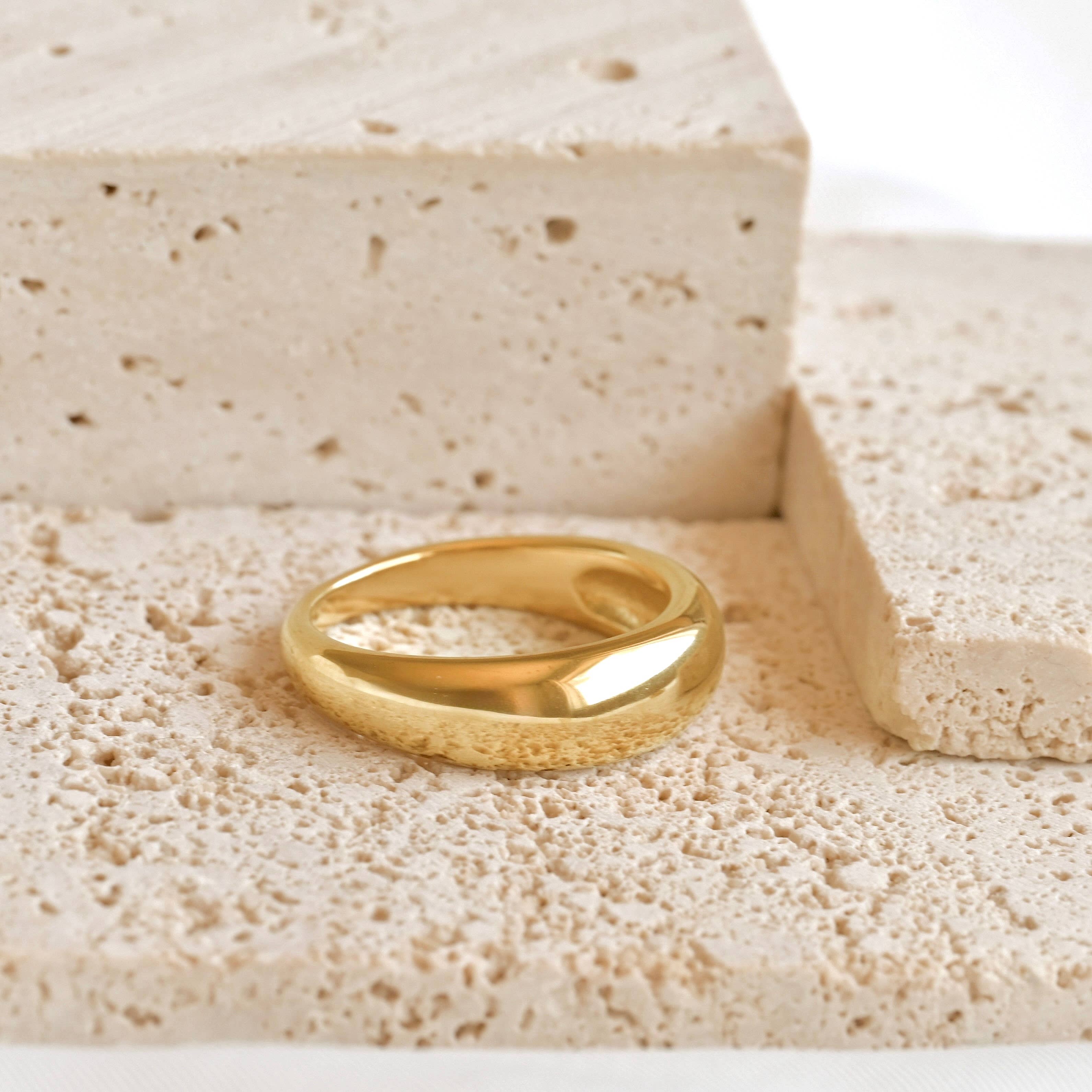 18k Gold Dome Ring