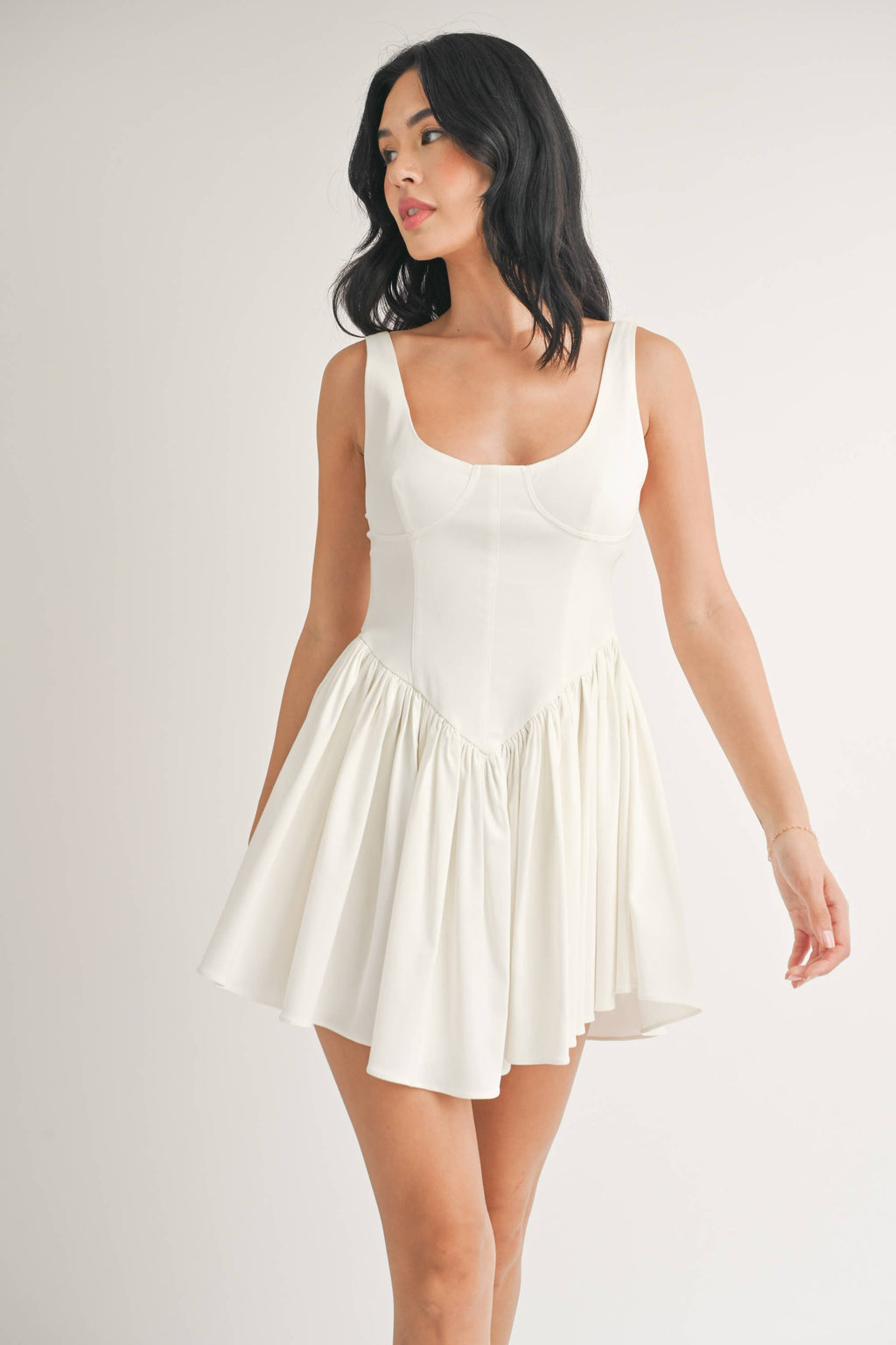 Corset Flare Mini Dress