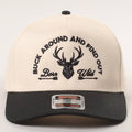 Buck Around And Find Out Embroidered Trucker Hat: BLK/NATL / One Size