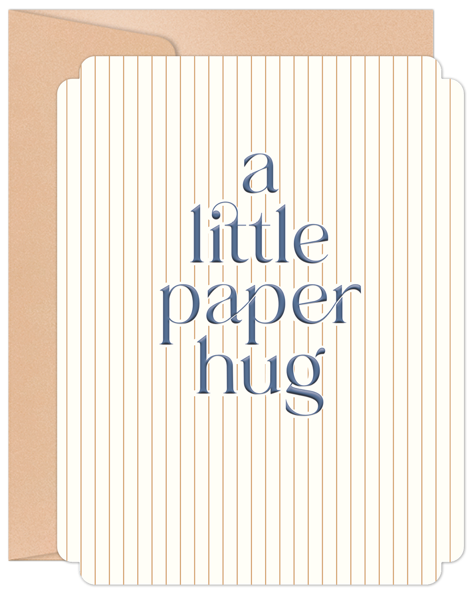 A Little Paper Hug Striped Thank You Card