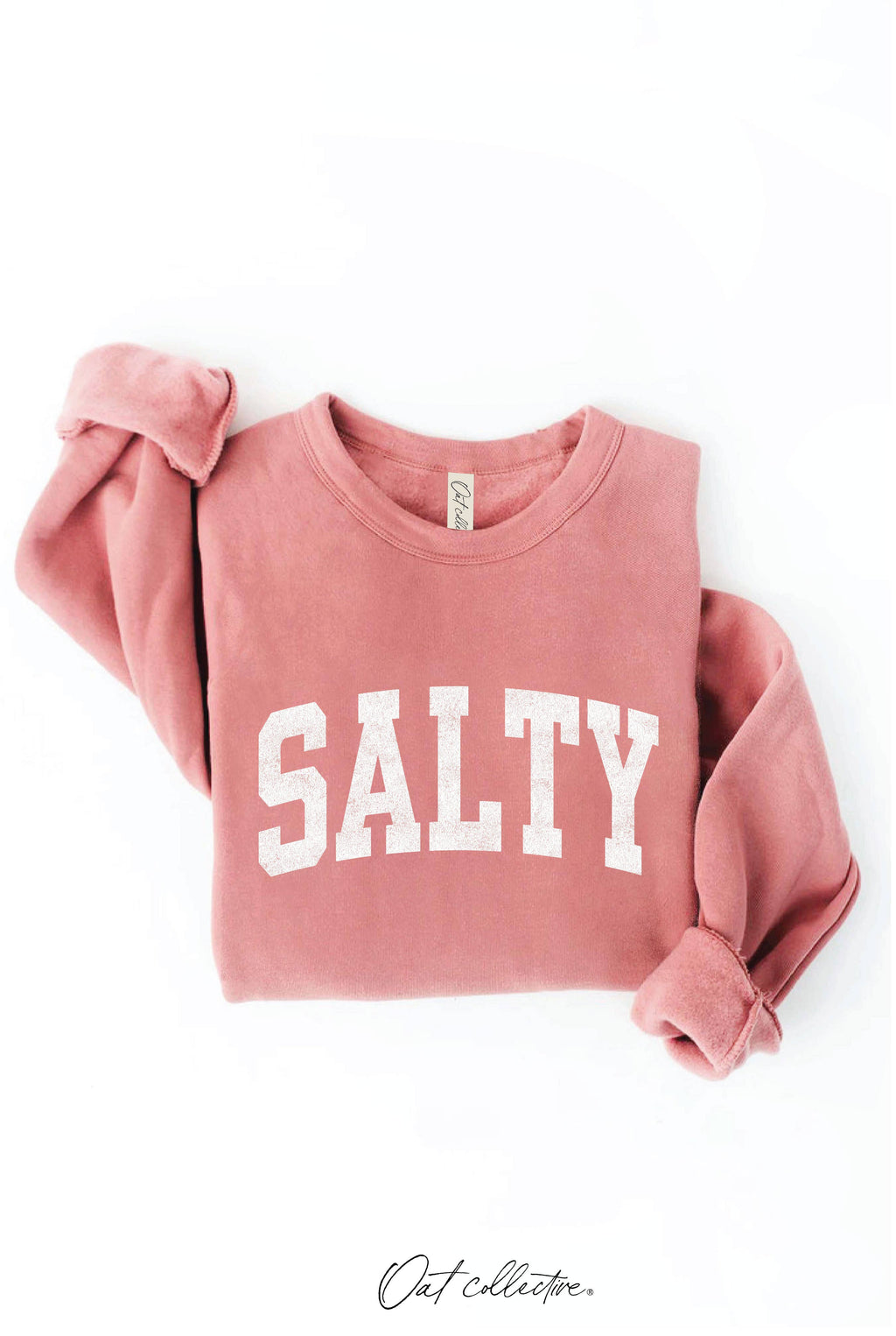 SALTY Graphic Sweatshirt: HEATHER DUST