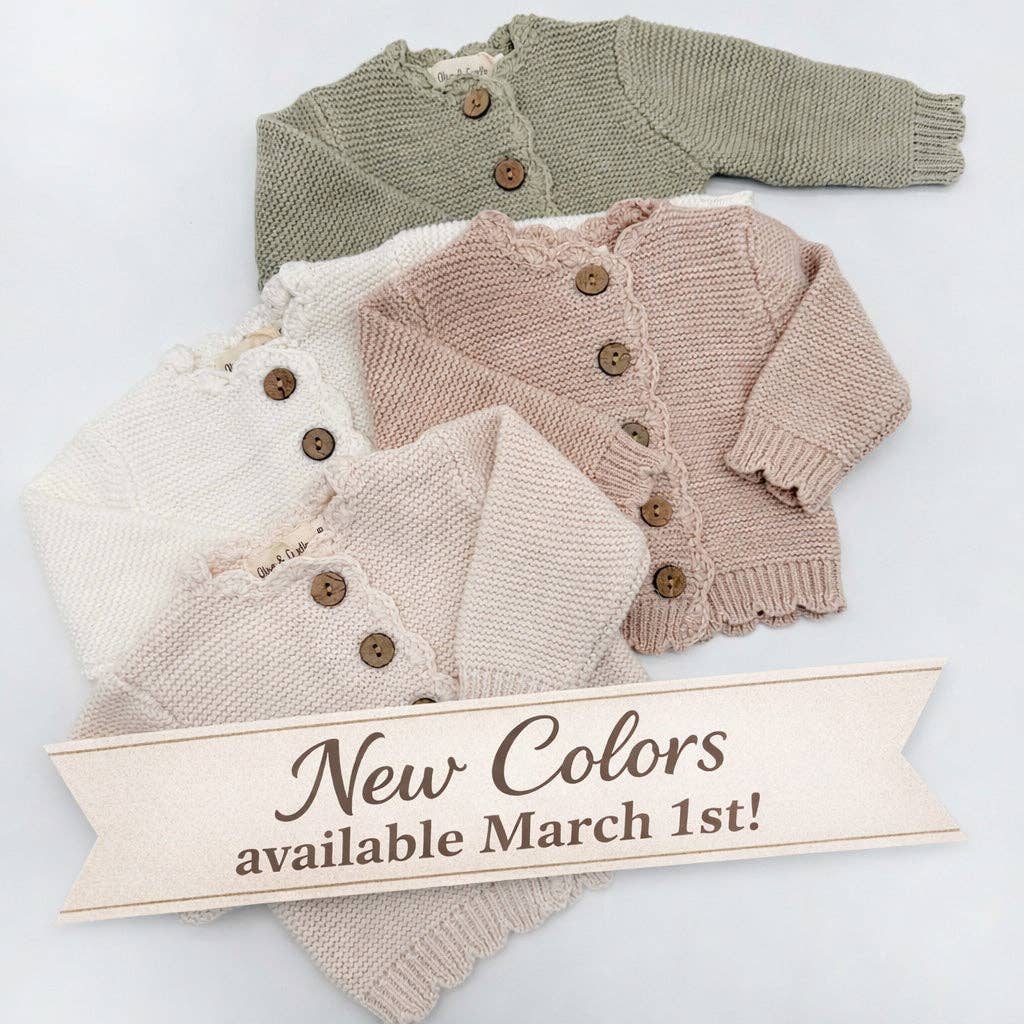 Baby Sophia Sweater: Dusty pink / 6-12m