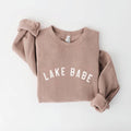 LAKE BABE Graphic Sweatshirt: TAN